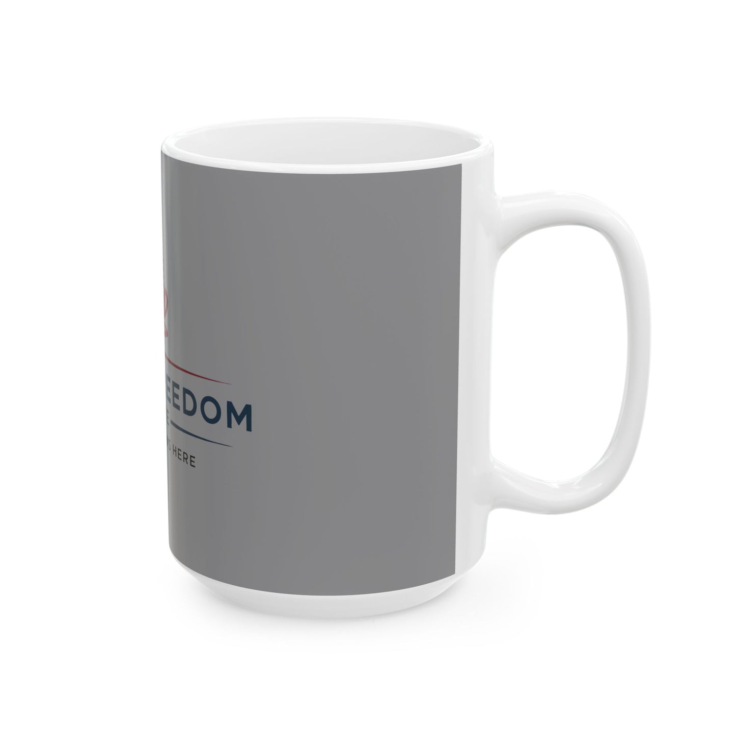 Taste of Freedom Coffee Mug — Americana 11oz/15oz Ceramic Mug with Flag Logo (“Freedom Brews Here”)